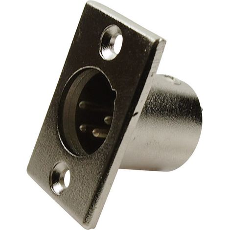 Cliff FC6125 XLR-Steckverbinder Flanschstecker, Kontakte gerade Polzahl: 4 Silber 1 St.