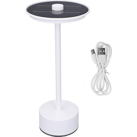 Lampe de table solaire LED sans fil, 3 sources lumière, contrôle (1/5)