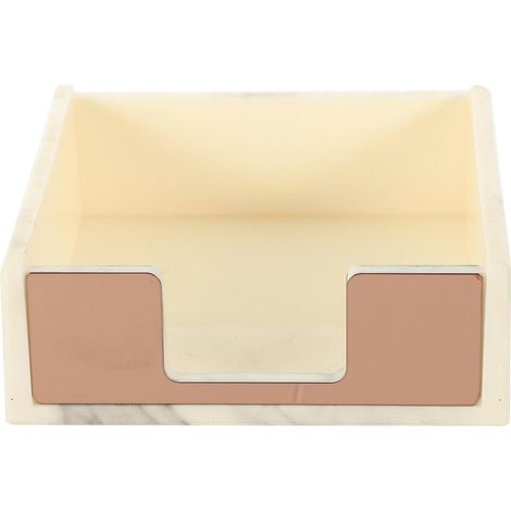 Porte-bloc-notes et Rangement Compact en Marbre Or Décoratif Organisation de Bureau Polyvalente pour Espace de Travail (1/5)