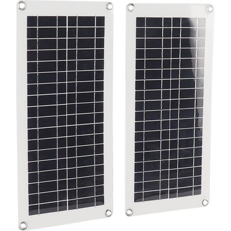 Kit de panneau solaire étanche IP65 40 W 10 A 50 V, composé de 2 panneaux solaires monocristallins avec contrôleur de charge solaire pour appareil USB (1/5)