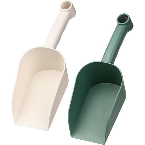 Set aus 2 vielseitigen Kunststoffschaufeln zum Gärtnern, Graben, Pflanzen, Umgraben und Kultivieren des Bodens. (1/5)