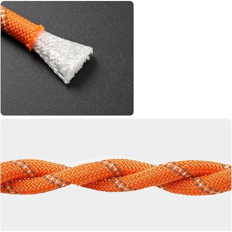 10 mm x 10/20 Mètre Corde Corde d'escalade Corde Marine Corde d'ancrage Corde de Bateau Corde de Rappel Corde de Flottaison Corde de Balançoire d'arbre Corde Statique (1/4)
