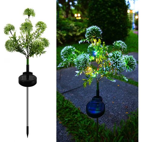 Solar Garden Lights - 65 cm - ABS Body - Stainless Steel Stake - 2 Modes (Steady/Flicker) - 12 H Lighting - for Garden Yard Patio Walkway - 2 Pack (1/5)