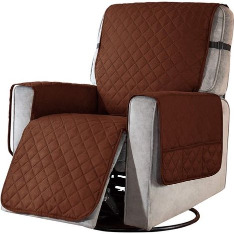 Copripoltrona, protezione per poltrona, copripoltrona per divano con elastico, copripoltrona idrorepellente, spallacci regolabili, 1 posto, adatto a famiglie con bambini (1/5)