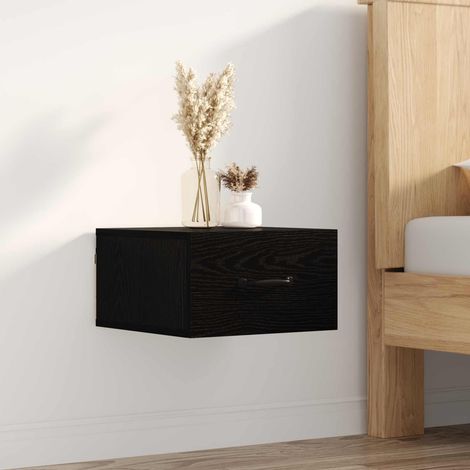 vidaXL Bedside Cabinet Black Oak 35 x 35 x 20 cm Engineered Wood (1/5)