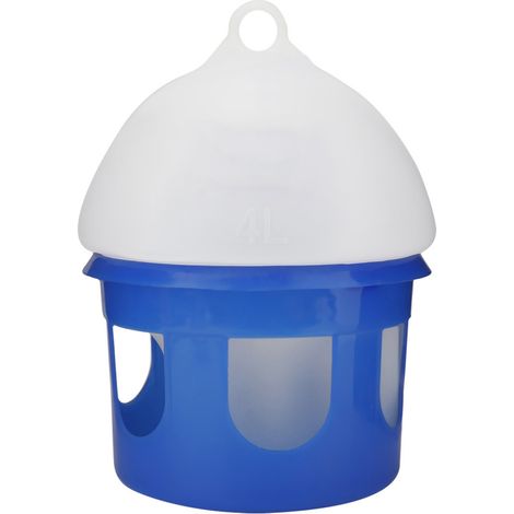 mangeoire/abreuvoir automatique grande capacité pour oiseaux/pigeons (4 litres), bleu et blanc (1/5)