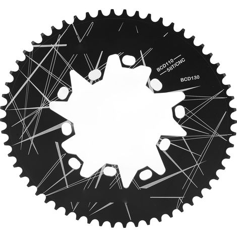 Plateau ovale pour vélo route et pliant en alliage d'aluminium 58T 110/130mm BCD - Disque ovale