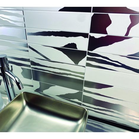 DUNE 188726 SAVANNAH WHITE&SILVER Lavabo Sobre Encimera 36.5X36.5X13 - ref: 188726 (1/2)