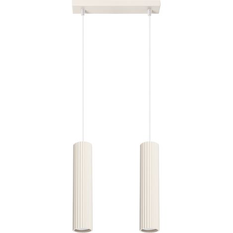 Lampada a sospensione Karbon beige 30x90x6.5cm Sollux (1/5)