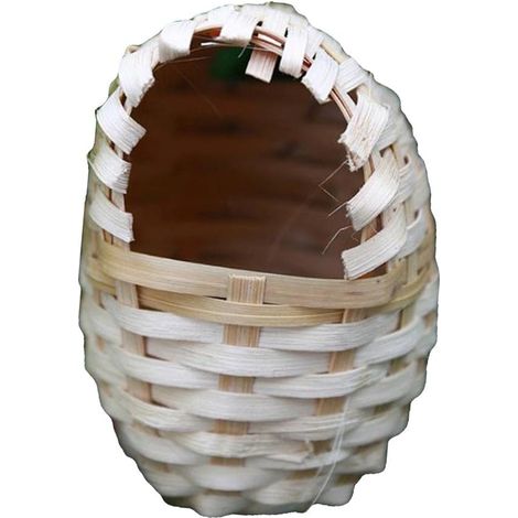 Lot de 5 nids/cages de reproduction/abris en bambou faits main pour canaris et perroquets – voir description (1/5)