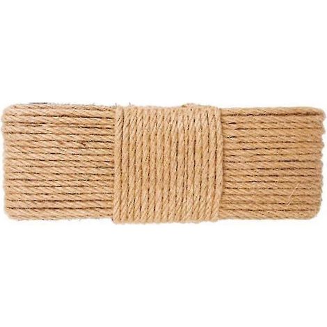 20m 6mm Corde de chanvre Décoratif Corde de chanvre Corde de sisal Épais et mince Corde de Jute Fait à la main Bricolage Corde de chanvre C (1/5)