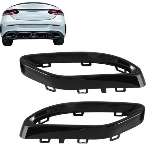 High-gloss black exhaust tailpipe for ABCE GLC CLS-Class W177 W247 W205 W213 X253 C257 (1/5)