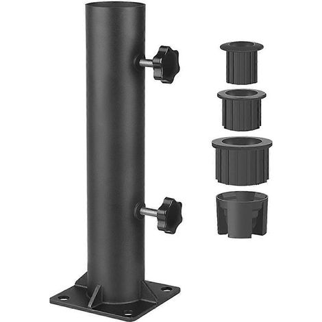 Support de base pour parasol de terrasse - Diamètre - Support tubulaire - Fixation sur terrasse - Support pour parasol d'extérieur (1/4)