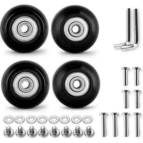 Kit de réparation de 4 roues de rechange pour valise, 50 mm, avec roulements de 6 mm (0,24 po), ABEC 608Zz. (1/5)
