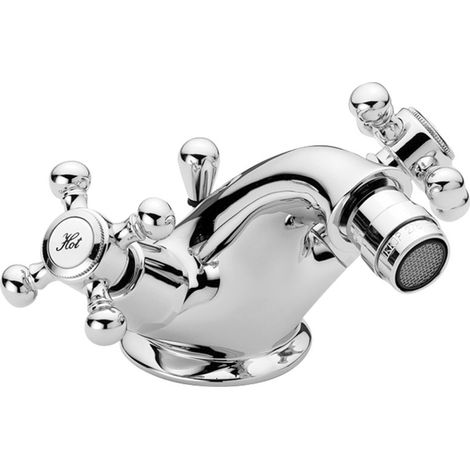 Miscelatore bidet retrò Paffoni Viola VLV125CR  Cromo - Viola - Piletta con salterello 1"1/4
