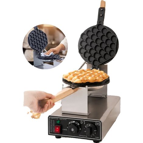 Eierwaffelmaschine, 1400W Leistung, Temperaturbereich 50-250℃, 3 Minuten Kochzeit, Edelstahlmaterial, Antihaftbeschichtung (1/5)