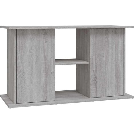 Support pour aquarium sonoma gris 101x41x58cm bois d'ingénierie