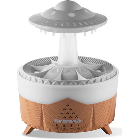 Humidificateur Nimbus, 7 couleurs, veilleuse, télécommande, minuterie, diffuseur champignon, sons de pluie pour favoriser le sommeil, fontaine de table (1/5)