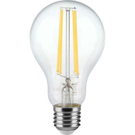 Bombilla LED V-TAC E27 12W 125LM/W Filamento A70 Blanco Cálido (1/5)