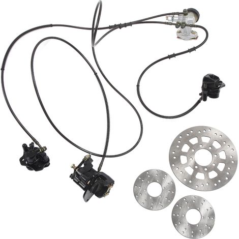 Kit de maître-cylindre de frein, jeu de disques hydrauliques avec 3 disques pour Modifications Go Kart ATV 150CC. (1/5)