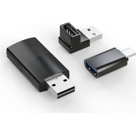 Adaptateur Carplay Sans Fil - Interface USB-C - Compatible iPhone iOS 10+ - Pour Voitures Avec Carplay Filaire - Modèle 2016 Et Plus Récent - 1 Pièce (1/5)