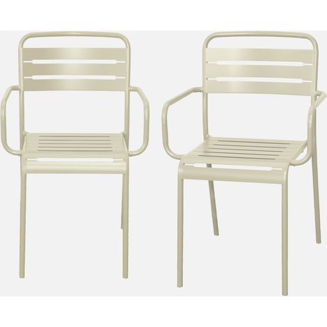 Sillón de jardín en acero, set de 2