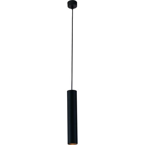 "Sospensione FLUKE cilindrica in metallo nero 30 cm." (1/3)