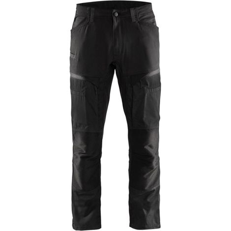 Pantalon de service multipoches Blaklader + STRETCH Noir / Gris 50 (1/4)