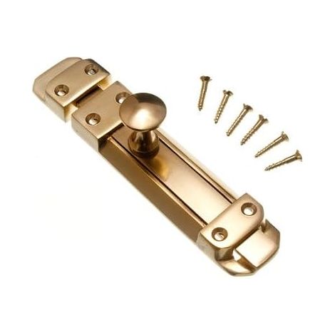 1 loquet de porte coulissante en laiton poli de 150 mm (1/2)