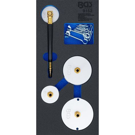 BGS  Inserción  de  carro  de  taller  1/3:  Juego  de  adaptadores  para  purgador  de  frenos  neumático  4  piezas  -  9152 (1/4)