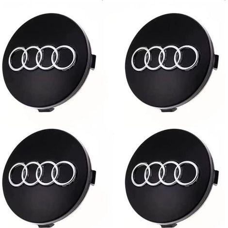 Juego de 4 tapacubos de 60 mm para Audi, ABS, accesorios para coche (1/3)