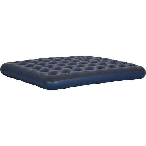 Lit de camping double gonflable pliable Bleu foncé 203x152x22cm idéal pour camping et invités (1/5)