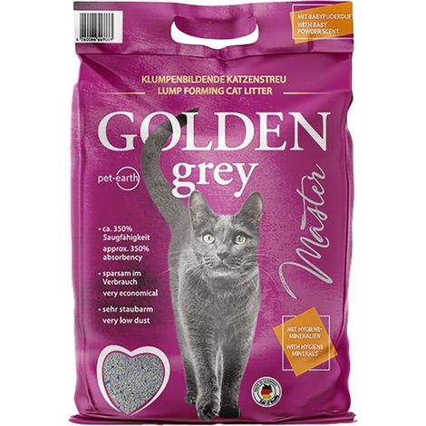 Litière bentonite Golden Grey Master pour chats, 7 kg (1/4)