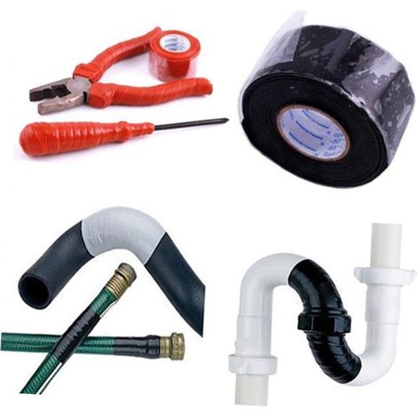 2 rouleaux de bande adhésive PVC noire pour électricité, usage (1/5)