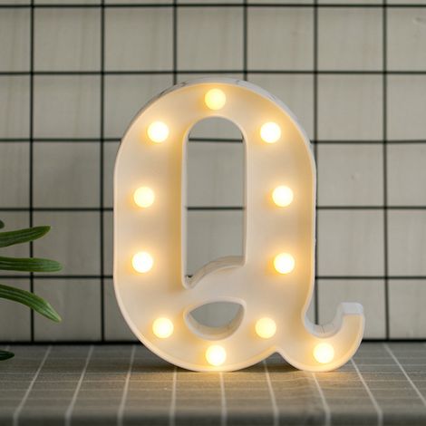 Letras LED iluminadas sobre un soporte con luces brillantes, luz nocturna para cumpleaños, Navidad, bodas, decoración del hogar, fiestas o bares. (1/5)