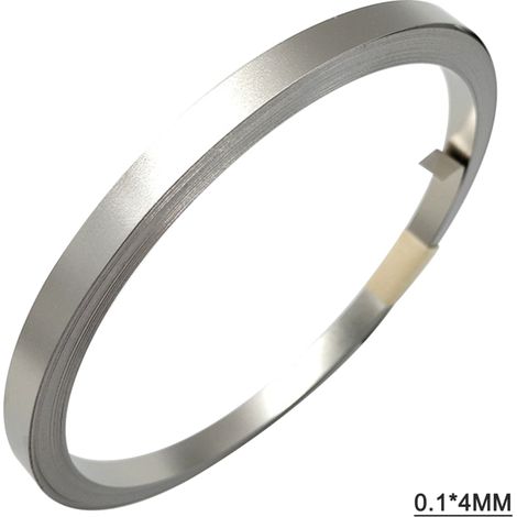 Bande d'acier nickelé pour batterie Li-ion 18650 (10 m), connecteur en ruban d'acier nickelé, soudeuses par points (0,1 x 4 mm) (1/3)