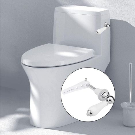 Accessoires pour réservoir en alliage de zinc pour sanitaires, clé de serrage pour toilettes séparables, poignée en céramique pour réservoir et toilette (1/5)