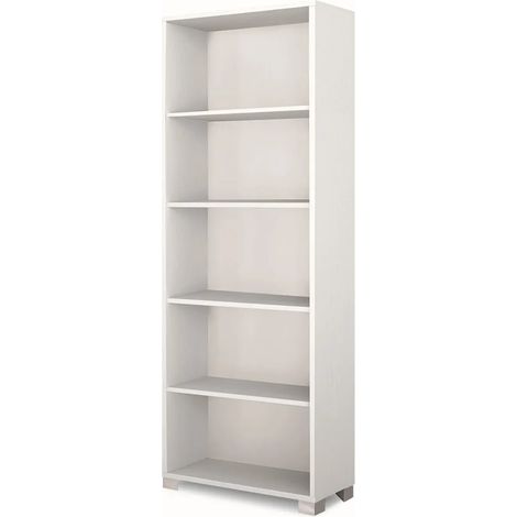 Libreria Moderna 70x29x190 cm Bianca con Ripiani Regolabili (1/3)