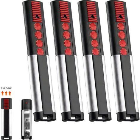 Pair Lot de 4 868MHz Telecommande Portail, Telecommande Porte de Garage Compatible avec Telecommande 4020 TX03-868-4, 4026 TX03-868-2, 4020V000, 4026V000, Bip Portail Porte De Garage, 4 Canaux (1/5)