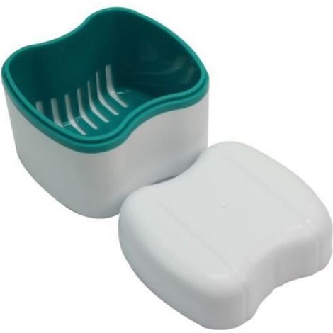 Boîte De Rangement Pour Prothèse Dentaire - 8.3 x 6.7 x 8 cm - Compartiment De Rinçage Et Trempage - 1 Pièce (1/4)