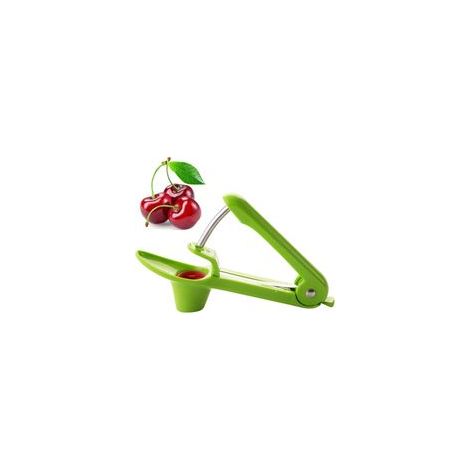 Deshuesador de cerezas con soporte de silicona flexible y varilla de acero inoxidable, para hacer mermeladas y jaleas de cereza y aceituna (verde) - Crezuo (1/3)