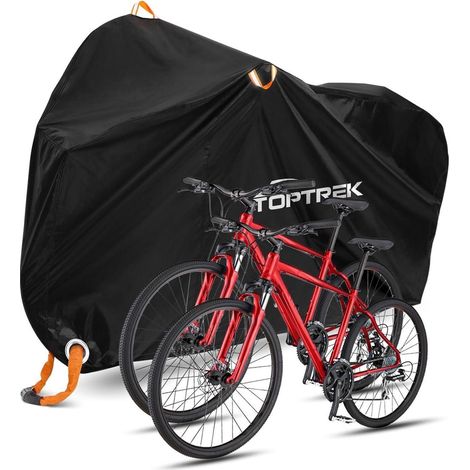 Toptrek 2-Fahrradabdeckung 210D Wasserdicht Oxford-Gewebe 210x110x95cm (1/5)