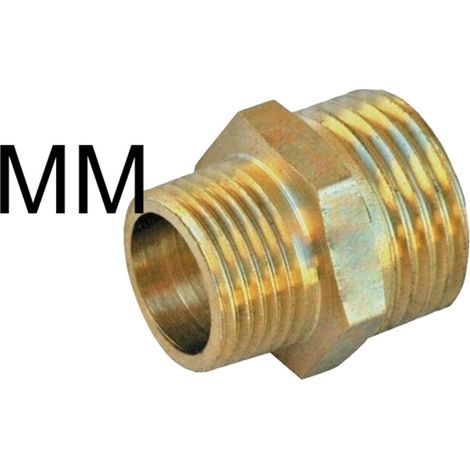 Raccord en laiton poli double réduction 1-1/4 x 1"