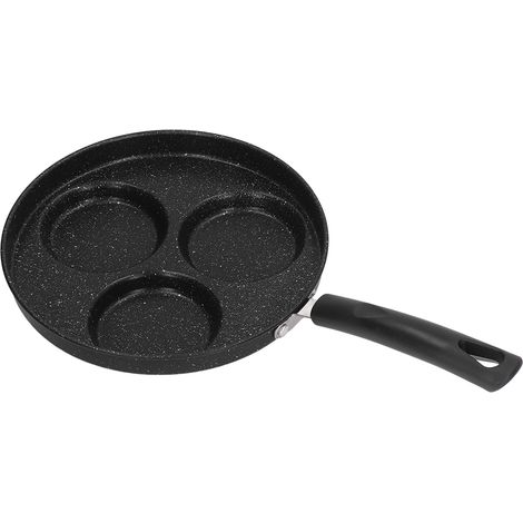Metalleneierpfanne mit 3 Tassen Fassungsvermögen, gleichmäßige Hitzeverteilung, komfortabler Griff, ideal für Omeletts, Hamburger und Pfannkuchen. (1/5)
