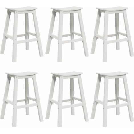 Maison Exclusive - Garten Bar Set 6 pcs Weiß HDPE (1/5)