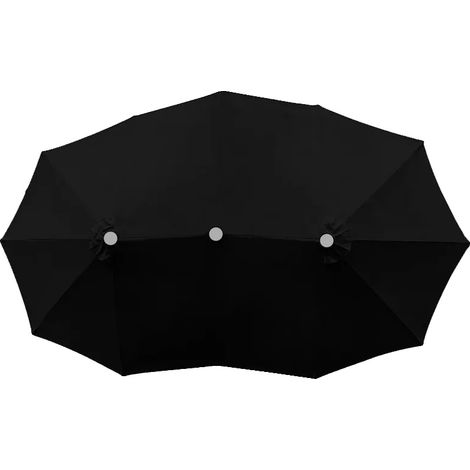 Terrassenüberdachung, wasserdichtes Gewebe, Sonnenschutz, schwarz, 2M-b (1/2)