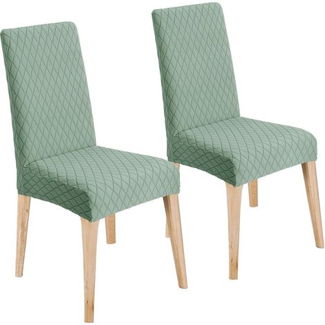 Stuhlhussen 2er Set, Universal Esszimmerstuhlbezug, abnehmbar, waschbar, Matcha Grün (1/5)