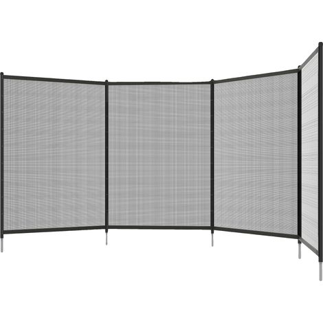 Pool-Sicherheitsbarriere, rostfreies Aluminium und Textilene-Gewebe, Gesamtabmessungen: 365B x 126H cm, Abmessungen pro Paneel: 87B x 122H cm, (1/5)