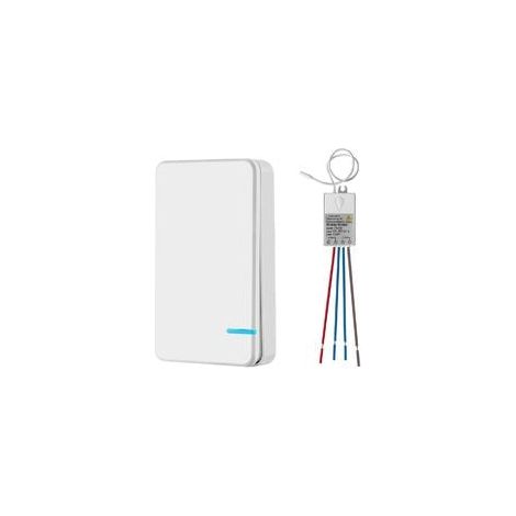 Mini-Funkschalter mit Mini-Empfänger, Funkschalter für den Außenbereich, 400 m, 40 m, 433 MHz RF-Fernbedienung, IP54-LED-Lampe, Dampfschutz (1/4)