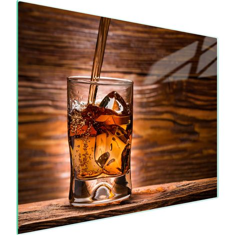Planche à découper en verre 52x30 whisky (1/5)